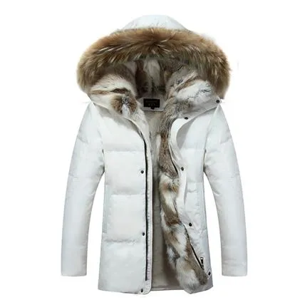 White Down Jacket 2019 Women Winter Sweater Jacket Long Fur Parka Warm Plus Size Outwear