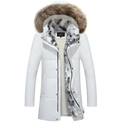 White Down Jacket 2019 Women Winter Sweater Jacket Long Fur Parka Warm Plus Size Outwear