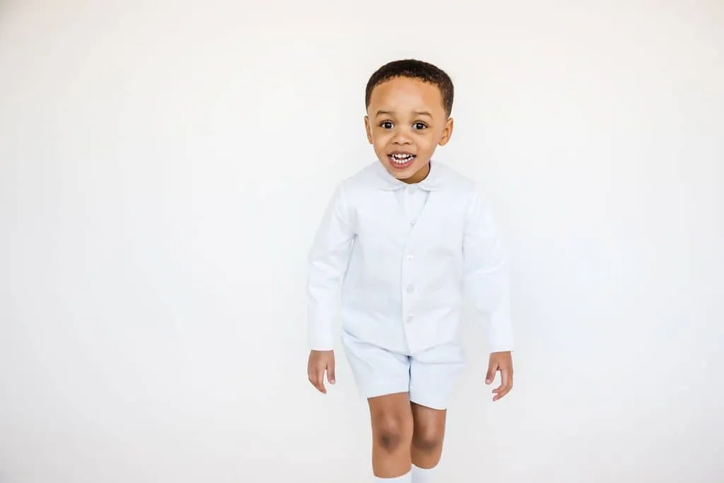 White Pique Eton Suit