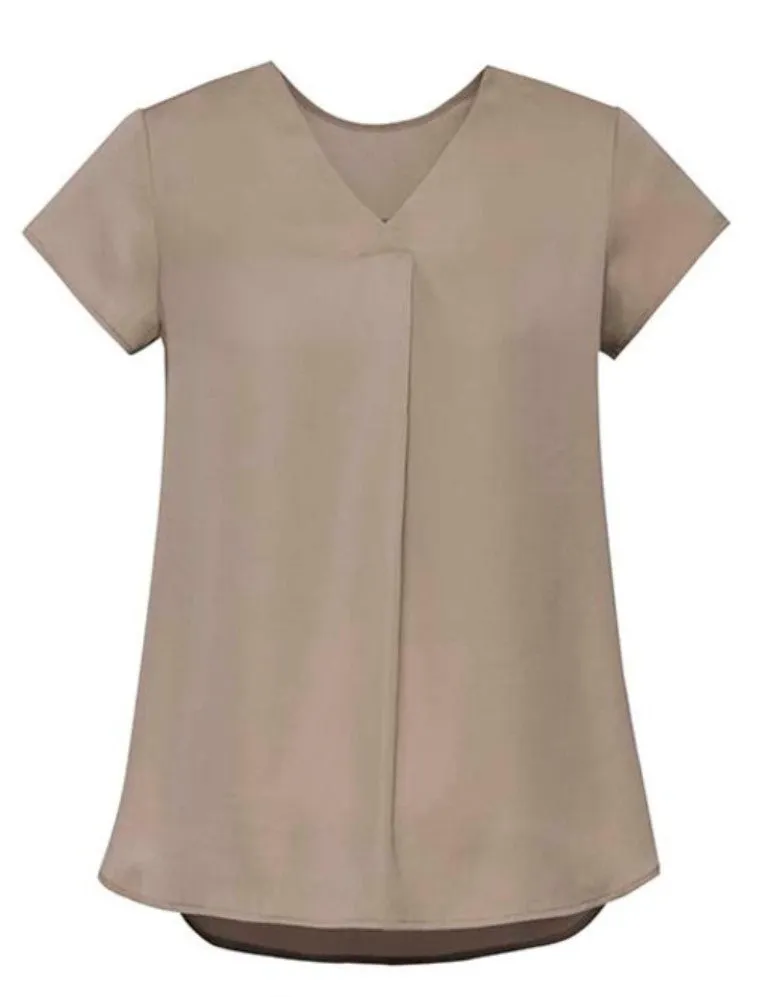 WOMENS KAYLA V-NECK PLEAT BLOUSE   RB967LS