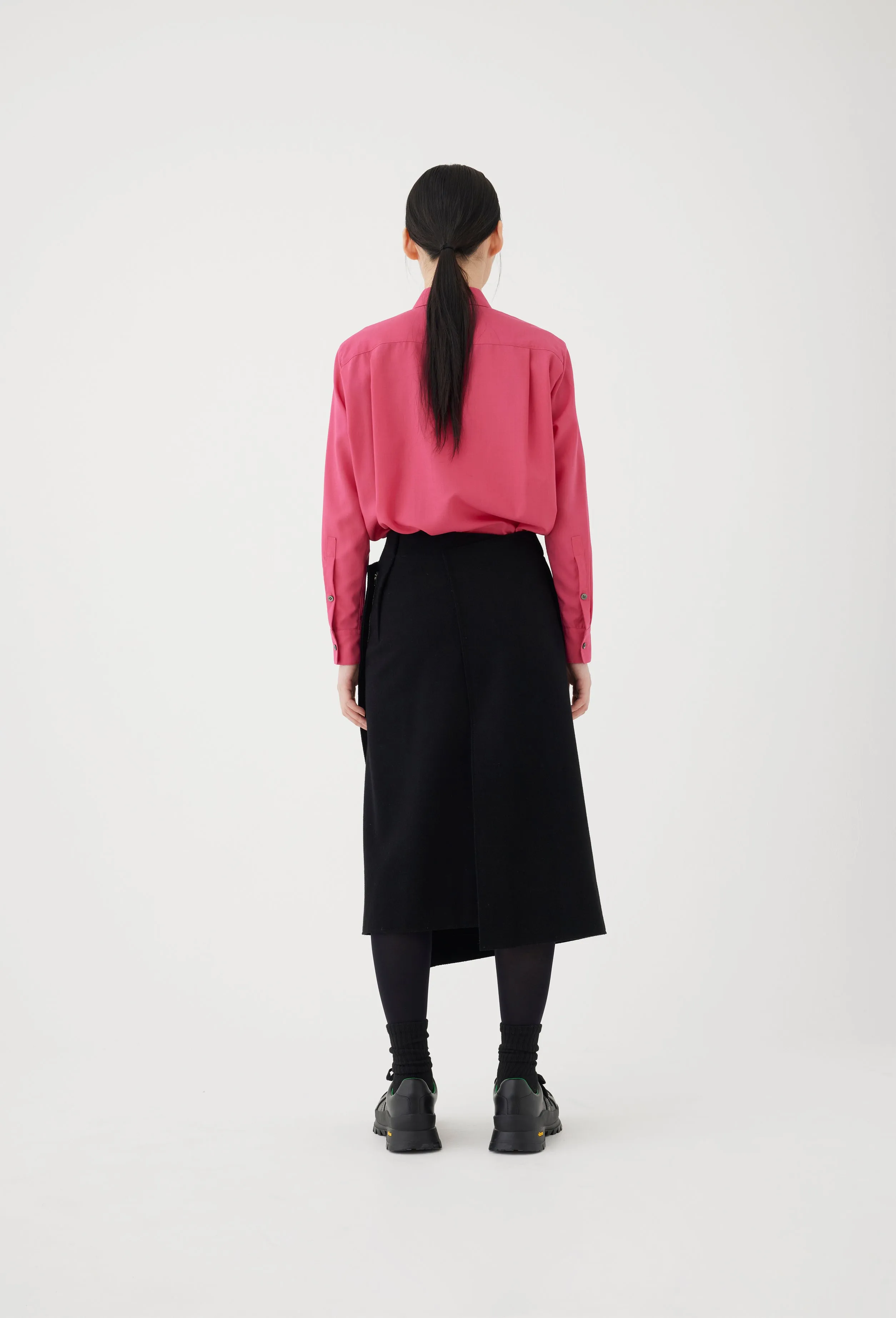 Wool Shirt in Fuchsia