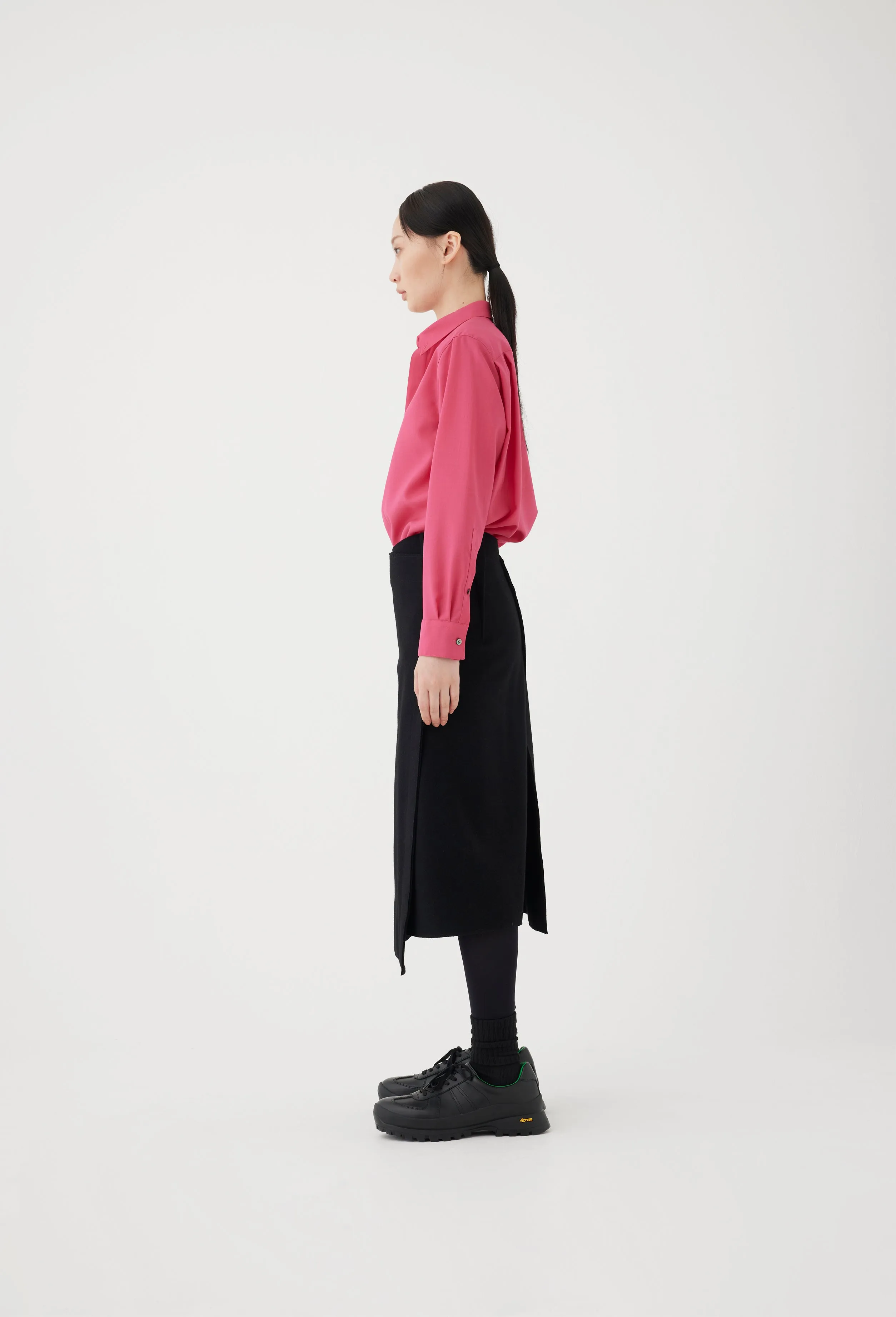 Wool Shirt in Fuchsia