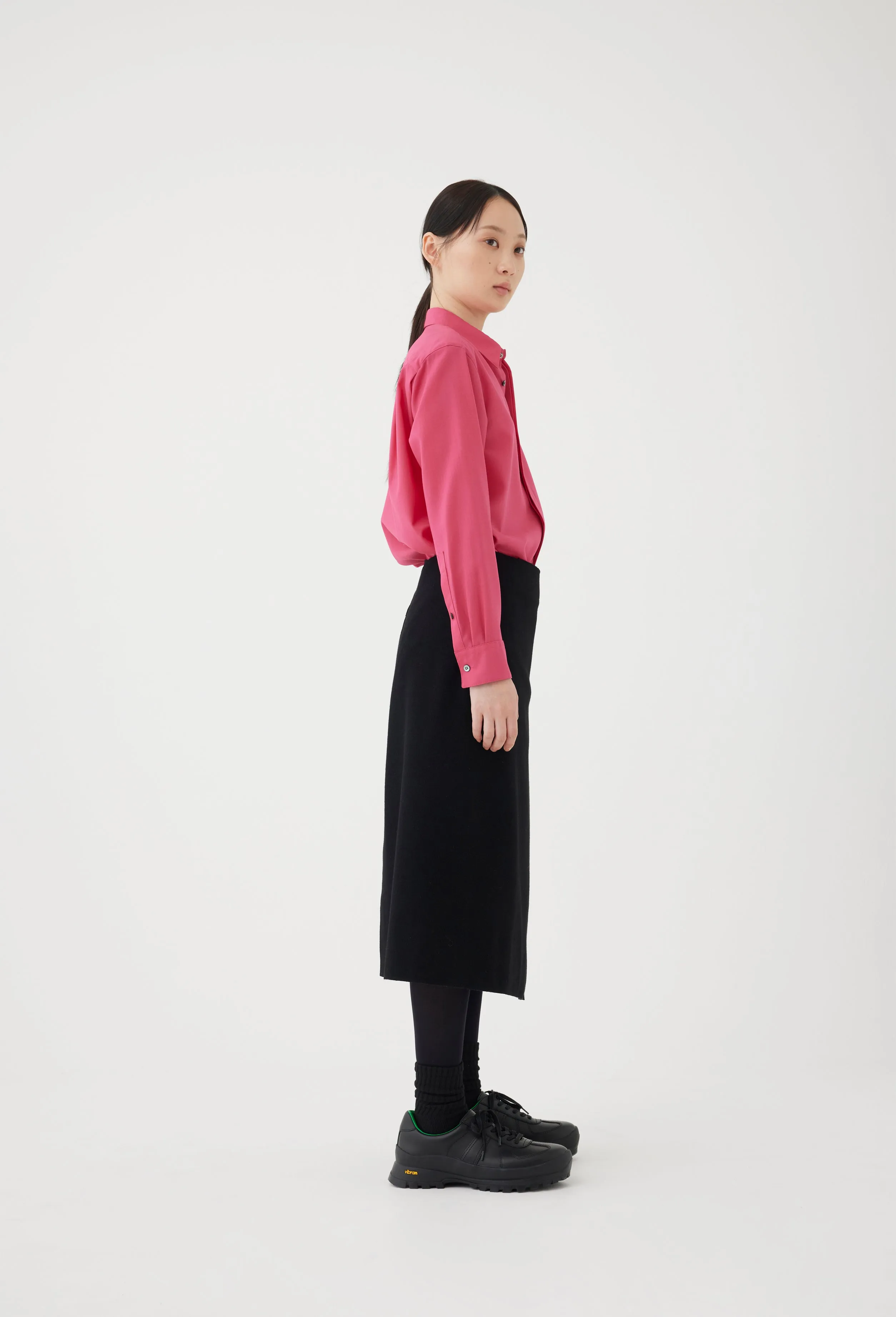 Wool Shirt in Fuchsia