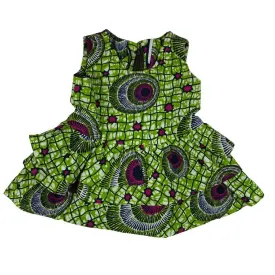ZP-Ruffle African Print Dress