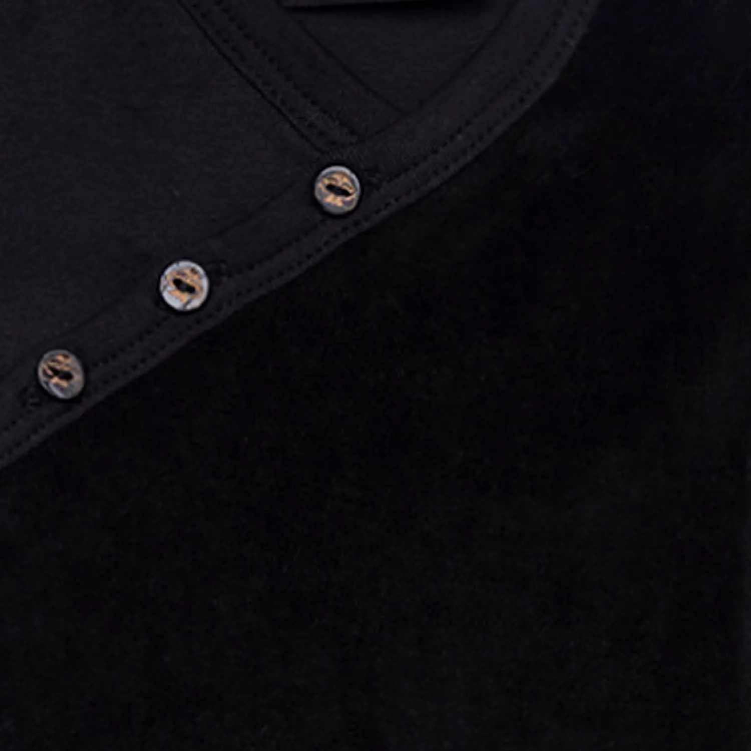 Zwarte baby onesie met fluwelen detail